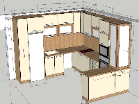 Model sketchup thư viện tủ bếp các loại